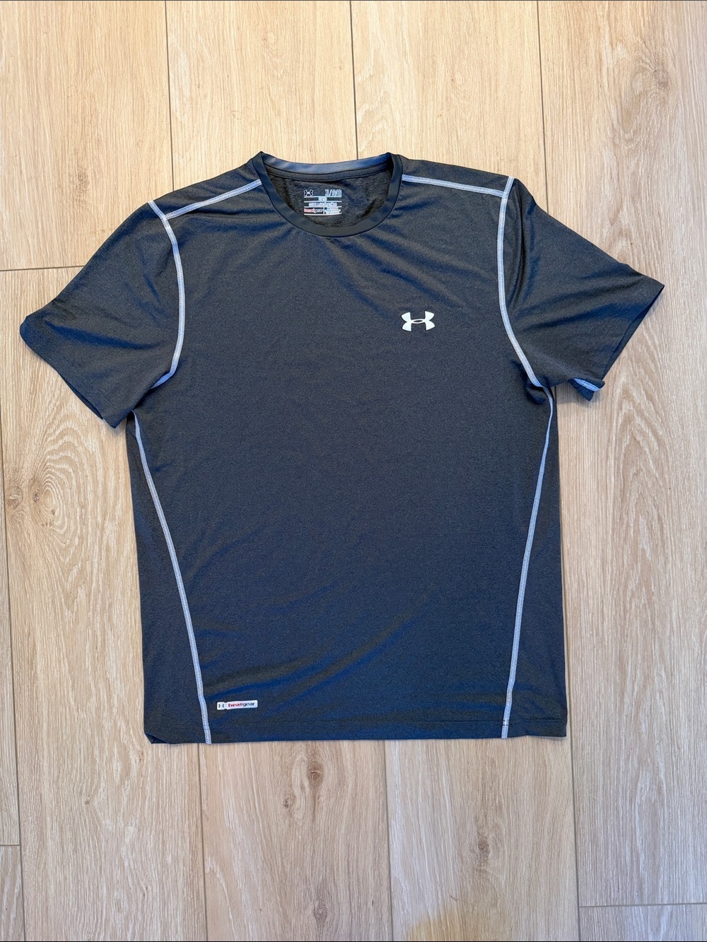 Under Armour Black Short Sleeve Tech Tee with Light Gray Accents